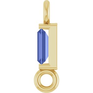 14K Yellow Gold Natural Tanzanite Link