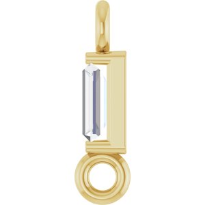 14K Yellow Gold .04 CT Lab-Grown Diamond Link