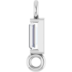 Platinum .04 CT Natural Diamond Link