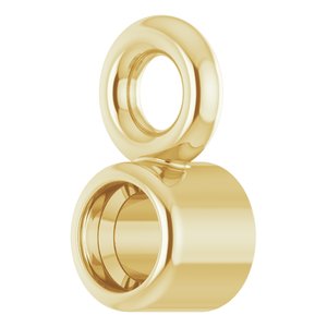 14K Yellow Gold 1.5 mm Round Bezel-Set Dangle