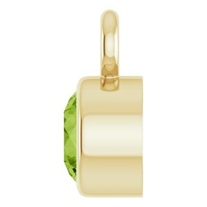 14K Yellow Gold Natural Peridot Dangle