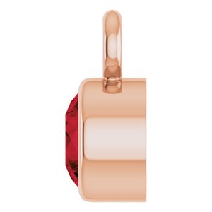14K Rose Gold Natural Mozambique Garnet Dangle