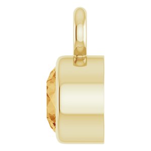 14K Yellow Gold Natural Citrine Dangle