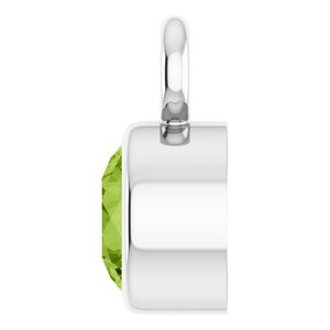 Sterling Silver Natural Peridot Dangle