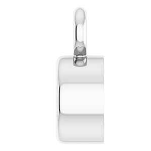 Sterling Silver 3 mm Round Bezel-Set Dangle
