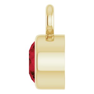 14K Yellow Gold Natural Mozambique Garnet Dangle