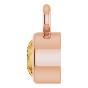 14K Rose Gold Natural Citrine Dangle