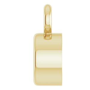 18K Yellow Gold 3 mm Round Bezel-Set Dangle