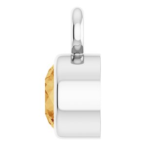 Sterling Silver Natural Citrine Dangle