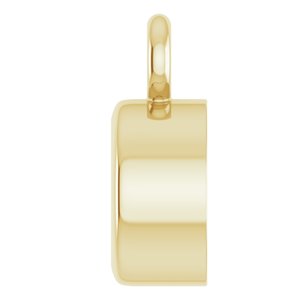 14K Yellow Gold 3.5 mm Round Bezel-Set Dangle