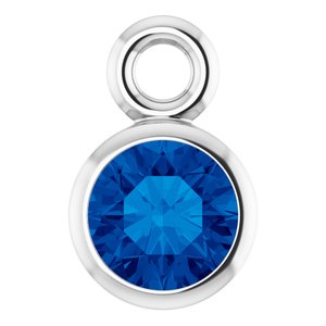 Sterling Silver Natural Blue Sapphire Dangle