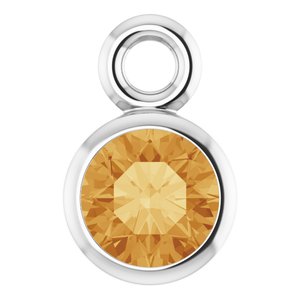 Sterling Silver Natural Citrine Dangle