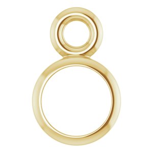 14K Yellow Gold 3 mm Round Bezel-Set Dangle