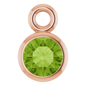 14K Rose Gold Natural Peridot Dangle