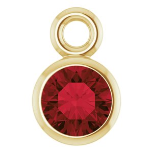 14K Yellow Gold Natural Mozambique Garnet Dangle