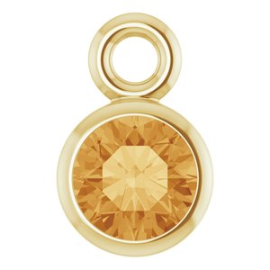 14K Yellow Gold Natural Citrine Dangle