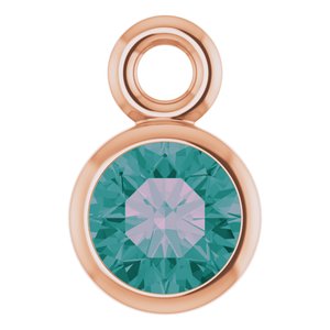 14K Rose Gold Lab-Grown Alexandrite Dangle