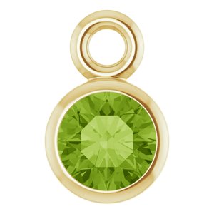 14K Yellow Gold Natural Peridot Dangle