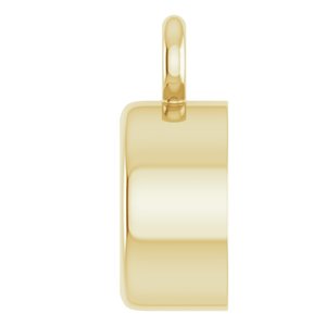 18K Yellow Gold 4 mm Round Bezel-Set Dangle