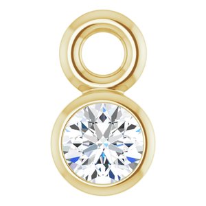 14K Yellow Gold .03 CT Lab-Grown Diamond Dangle
