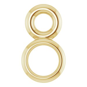 14K Yellow Gold 2 mm Round Bezel-Set Dangle