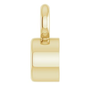 14K Yellow Gold 2 mm Round Bezel-Set Dangle