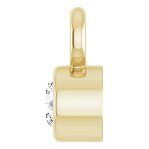 14K Yellow Gold .03 CT Lab-Grown Diamond Dangle
