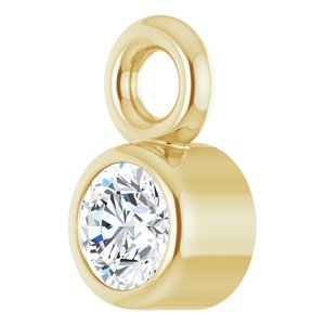 14K Yellow Gold .03 CT Natural Diamond Dangle