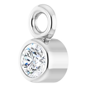 14K White Gold .03 CT Lab-Grown Diamond Dangle