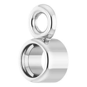 Sterling Silver 2 mm Round Bezel-Set Dangle