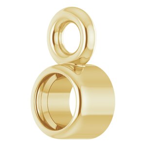 18K Yellow Gold 2 mm Round Bezel-Set Dangle