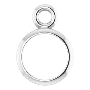 Sterling Silver 4 mm Round Bezel-Set Dangle