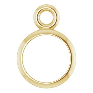 14K Yellow Gold 4 mm Round Bezel-Set Dangle