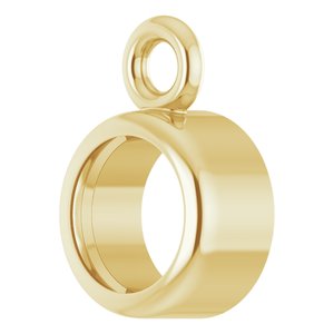 14K Yellow Gold 3.5 mm Round Bezel-Set Dangle