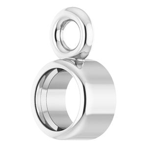 Platinum 2.5 mm Round Bezel-Set Dangle
