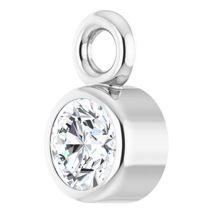 Platinum .06 CT Natural Diamond Dangle