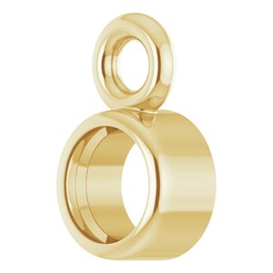 14K Yellow Gold 2.5 mm Round Bezel-Set Dangle
