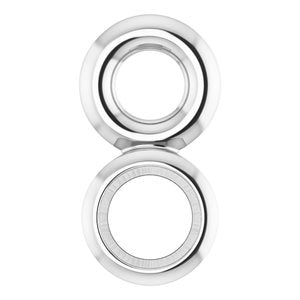 14K White Gold 1.5 mm Round Bezel-Set Dangle