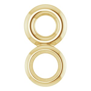 14K Yellow Gold 1.5 mm Round Bezel-Set Dangle