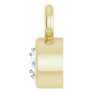 14K Yellow Gold .06 CT Natural Diamond Dangle