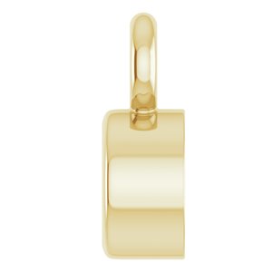 18K Yellow Gold 2.5 mm Round Bezel-Set Dangle