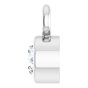 Platinum .06 CT Natural Diamond Dangle