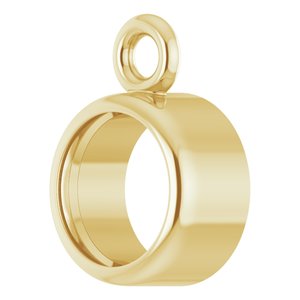 14K Yellow Gold 4 mm Round Bezel-Set Dangle