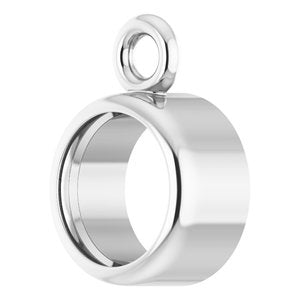 Platinum 4 mm Round Bezel-Set Dangle