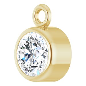 14K Yellow Gold 1/4 CT Natural Diamond Dangle