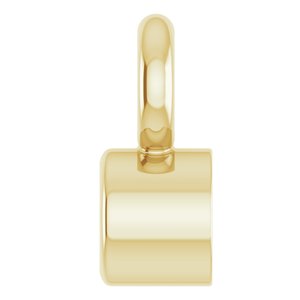 14K Yellow Gold 1.5 mm Round Bezel-Set Dangle