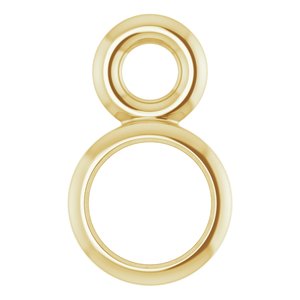18K Yellow Gold 2.5 mm Round Bezel-Set Dangle