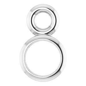 18K White Gold 2.5 mm Round Bezel-Set Dangle