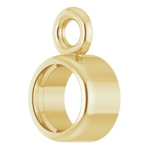 14K Yellow Gold 3 mm Round Bezel-Set Dangle