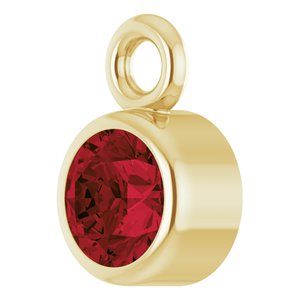 14K Yellow Gold Natural Mozambique Garnet Dangle